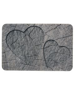doormat trunk tree grey hearts 75x50cm
