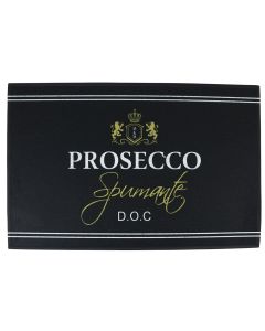doormat wine prosecco black 75x50cm