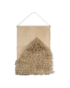 jute wall tapestry rectangle natural 60x90cm
