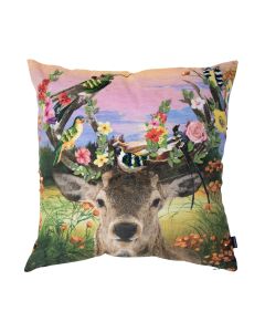 handmade cushion fleury deer birds 45x45cm