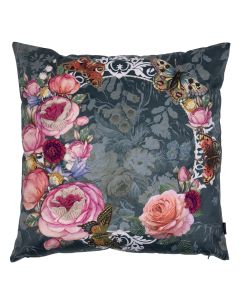 handmade cushion fleury crown roses 45x45cm