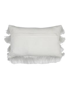 cushion fringes white 30x50cm