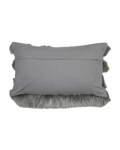 cushion fringes silver 30x50cm