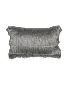 cushion fringes silver 30x50cm