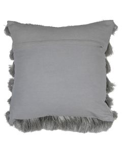 cushion fringes silver 45x45cm