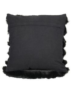 cushion fringes black 45x45cm