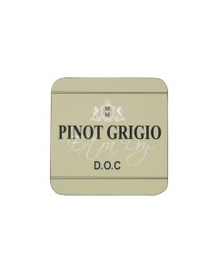 coaster wine pinot grigio beige 10x10cm  (6)