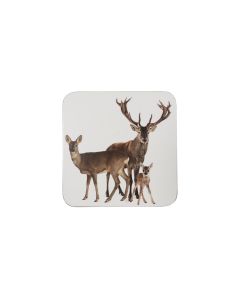 Coaster red deer family 10x10cm  (6)