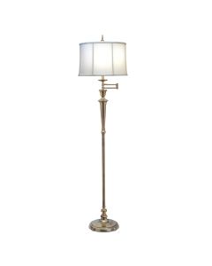 Arlington 1 Light Swing Arm Floor Lamp - Burnished Brass