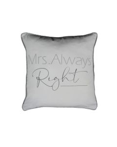 cotton pillow mrs always right 45x45cm