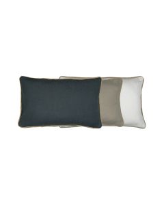 cushion dark grey with jute piping 30x50cm