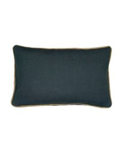 cushion dark grey with jute piping 30x50cm