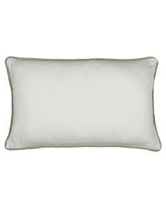 cushion white with jute piping 30x50cm