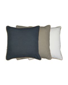cushion dark grey with jute piping 45x45cm