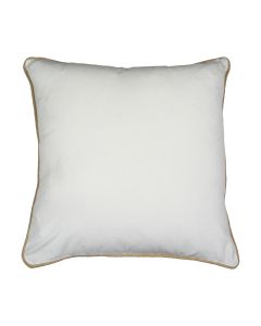 cushion white with jute piping 45x45cm