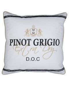 cushion wine pinot grigio white 50x50cm