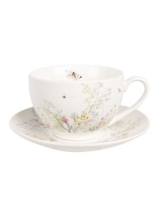 Cup and saucer 12x9x6 cm / Ø 14x2 cm / 250 ml - pcs