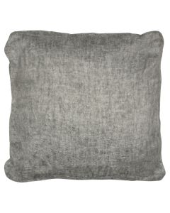 cushion wool look fray grey/white 45x45cm