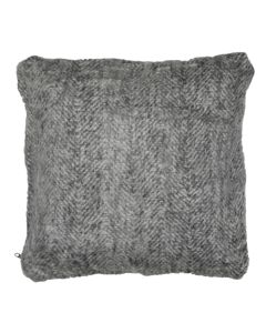 cushion wool look fray zig zag 45x45cm