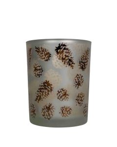 wind light glass autumn pinecone medium 12cm