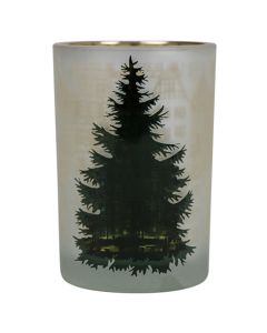 wind light glass houses and pine tree large 18cm