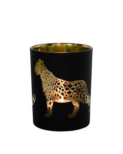 wind light glass jaguar black large 12cm