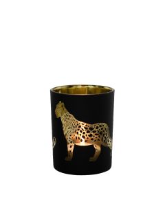 wind light glass jaguar black small 8cm