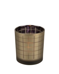 wind light glass cube gold purple small 8cm