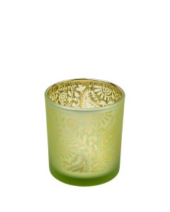 wind light glass paisley lime small 8cm