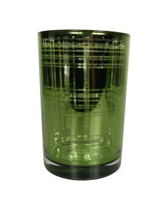 wind light glass check green large 18cm
