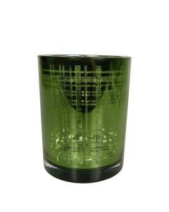 wind light glass check green medium 12cm