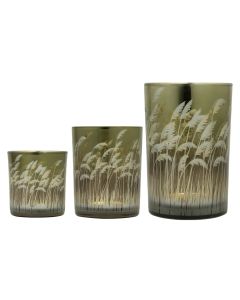 wind light glass palm grass gold medium 12cm