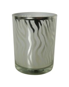 wind light glass silver abstract medium 12cm