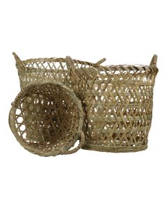 bamboo basket round (set of 3)