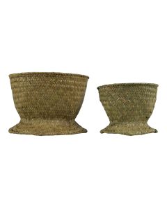 seagrass flower pot coupe (set of 2)