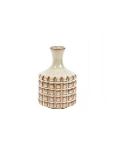 OPT5987582 - Vase deco Ø10,5x25,5 cm DANIE ceramics light brown