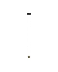 OPT3301212 - Hanging lamp Ø12x120 cm MURO matt black+antique bronze