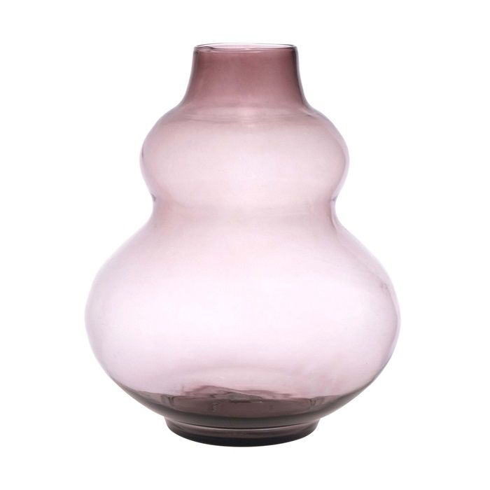 Alice Recycled Belly Vase purple h25 d19