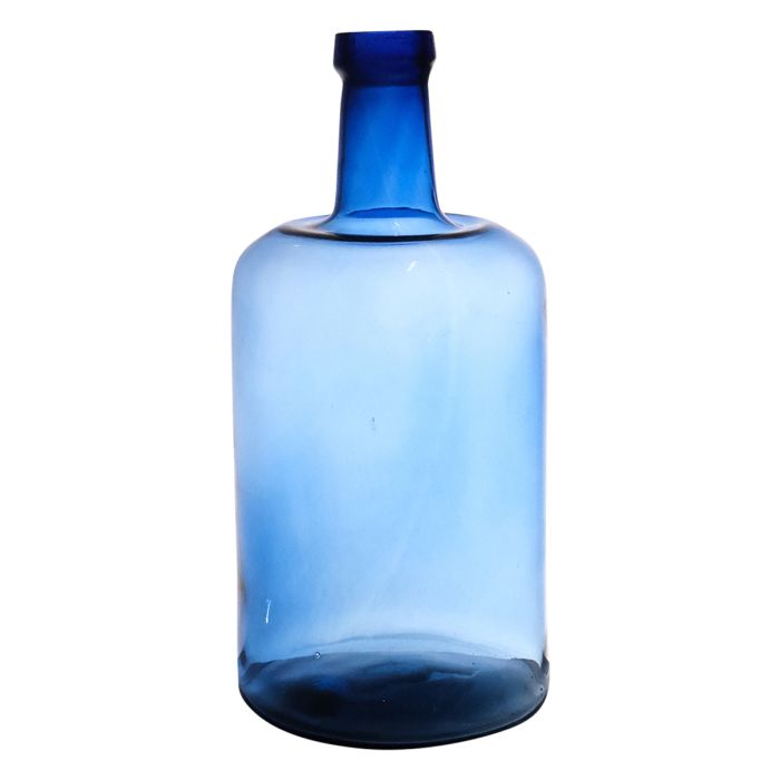 Terri 2.0 Mouthblown Recycled Bottle Vase blue h40 d19