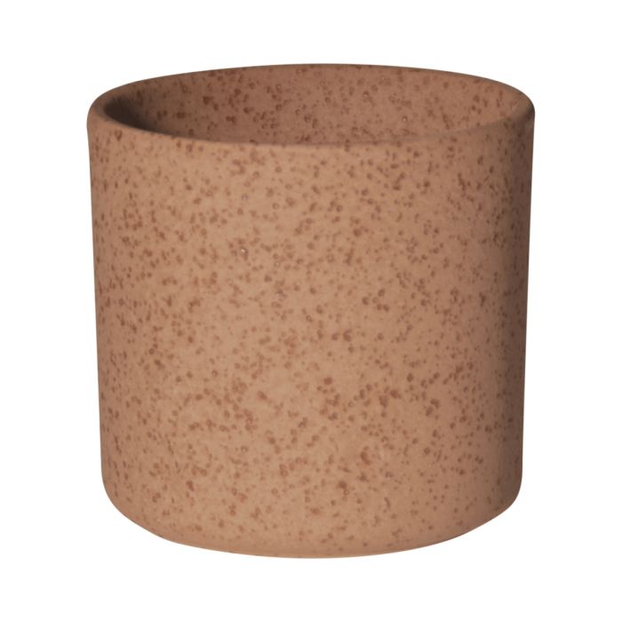 Cylinder Planter Ceramic brown h10 d10
