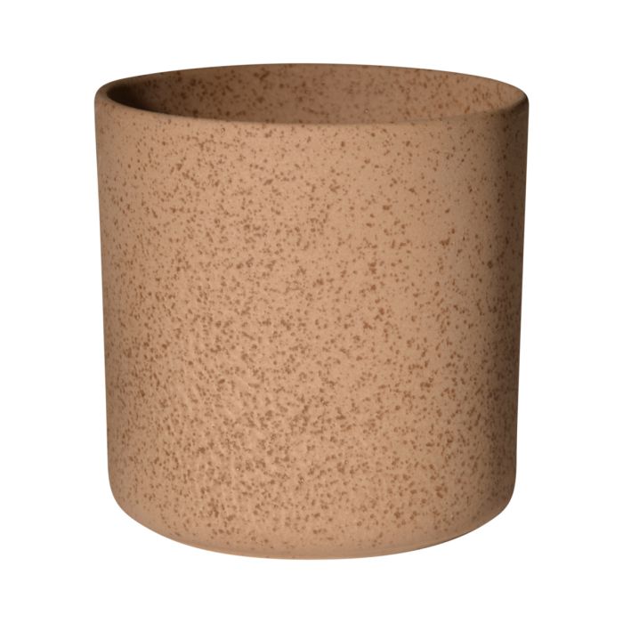 Cylinder Planter Ceramic brown h15 d15