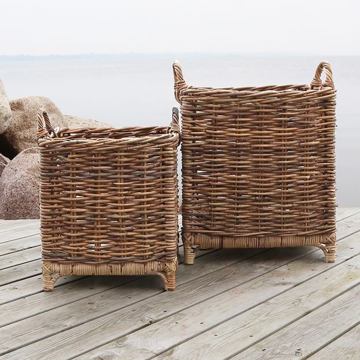 Old French Baskets w.handles set/2