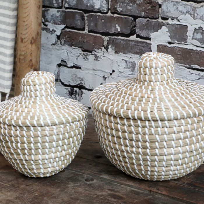 Basket w. lid set of 2