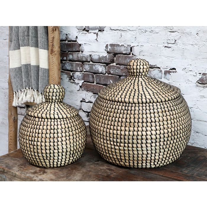 Basket w. lid set of 2