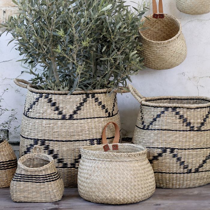 Basket w. pattern set of 2