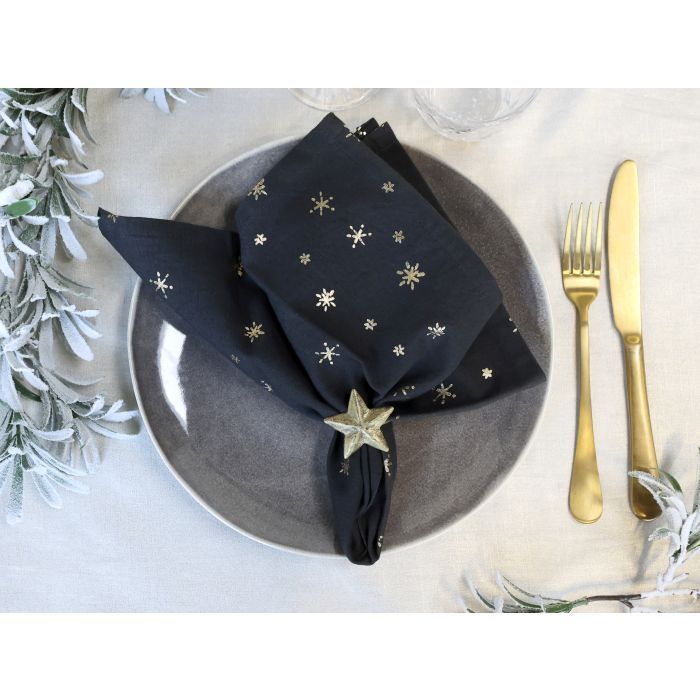 Cloth Napkin w. gold stars set of 4