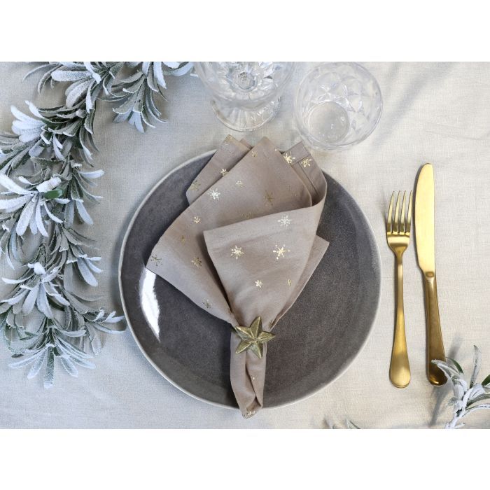Cloth Napkin w. gold stars set of 4