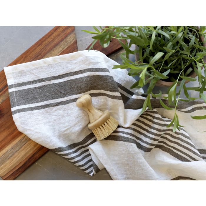 Éternel Tea Towel w. grain sack stripes