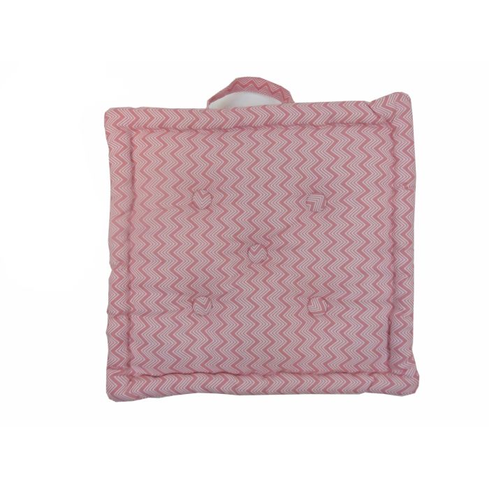 Fine Zigzag Chair Cushion pink 40x40cm+8cm