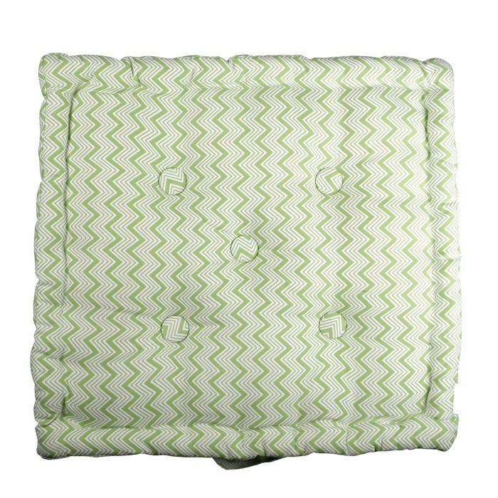 Fine Zigzag Chair Cushion green 40x40cm+8cm